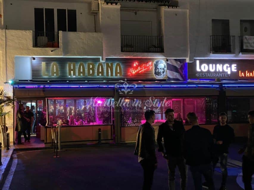 Free Bar - Nightlife In Puerto Banus, Marbella, Spain.